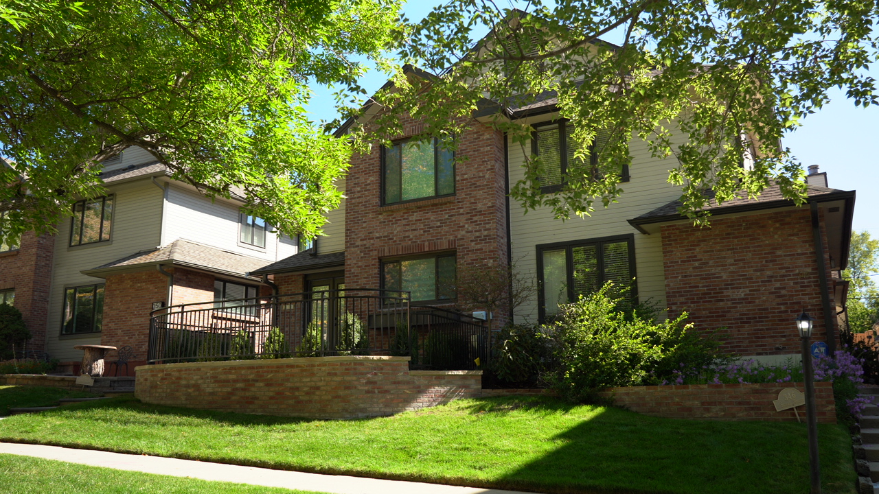 Traditional brick home with gabled roofline in Cherry Creek North, Denver